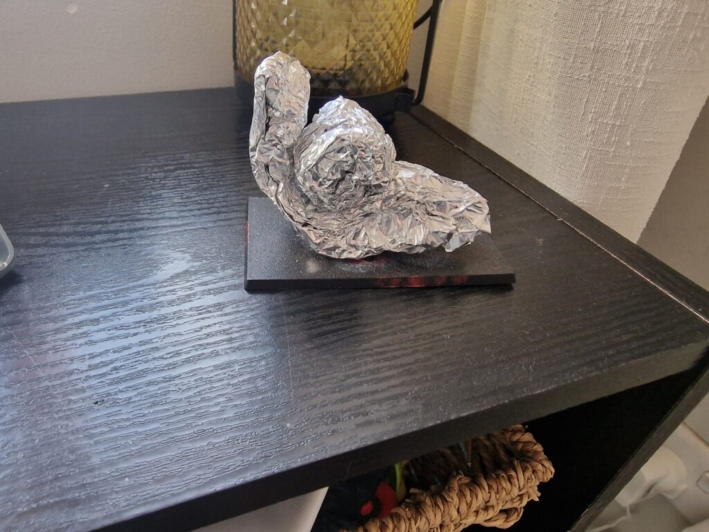"Armature" for a gigantic chaos spawn made out of tin foil