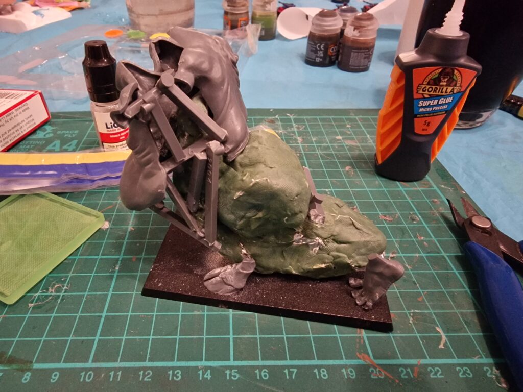 I used sprues to bulk out some of shape